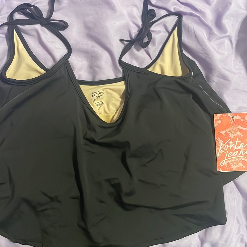 KJ black swing top swimsuit